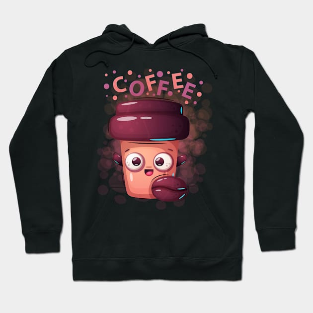 Crazy Coffee Cup Artwork Hoodie by Coffee Lover Finds